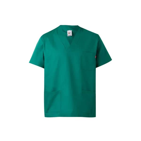 Tunika aus Twill (190g/m²) mit kurzen Ärmeln, aus Polyester (65%) und Baumwolle (35%) - VL ILLAPA - Grün