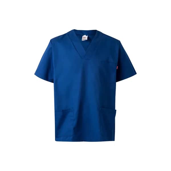 Tunika aus Twill (190g/m²) mit kurzen Ärmeln, aus Polyester (65%) und Baumwolle (35%) - VL ILLAPA - Königsblau