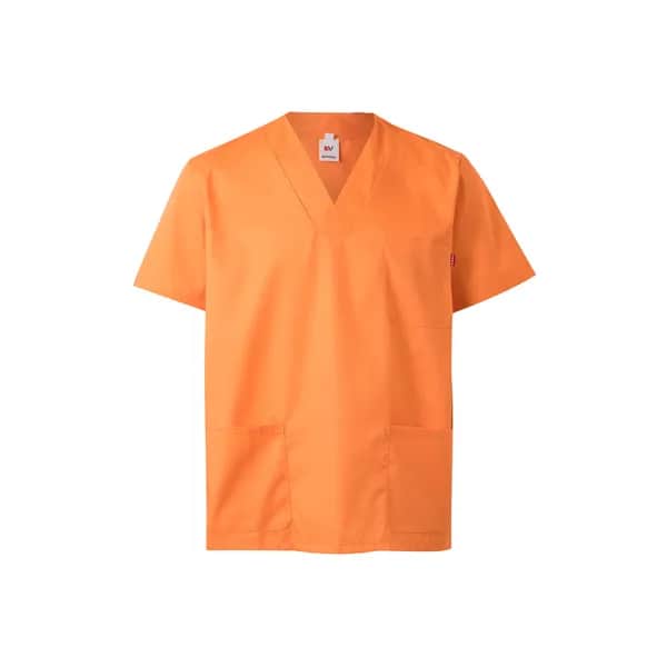 Tunika aus Twill (190g/m²) mit kurzen Ärmeln, aus Polyester (65%) und Baumwolle (35%) - VL ILLAPA - Lachs