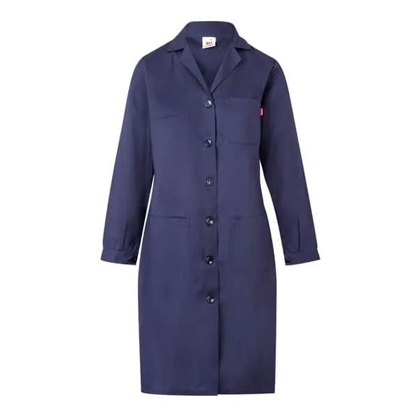 Langärmeliger Kittel (175 g/m²), aus Baumwollköper (35 %) und Polyester (65 %) - VL RAMA - Blau