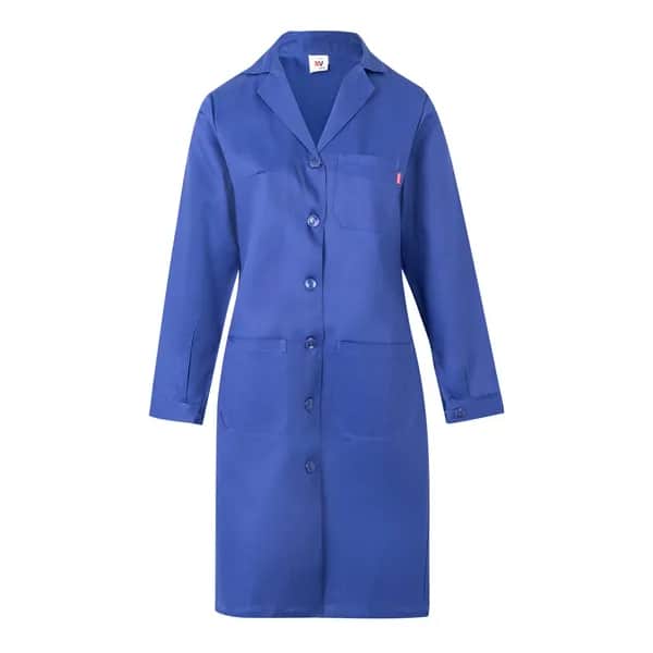 Langärmeliger Kittel (175 g/m²), aus Baumwollköper (35 %) und Polyester (65 %) - VL RAMA - Königsblau