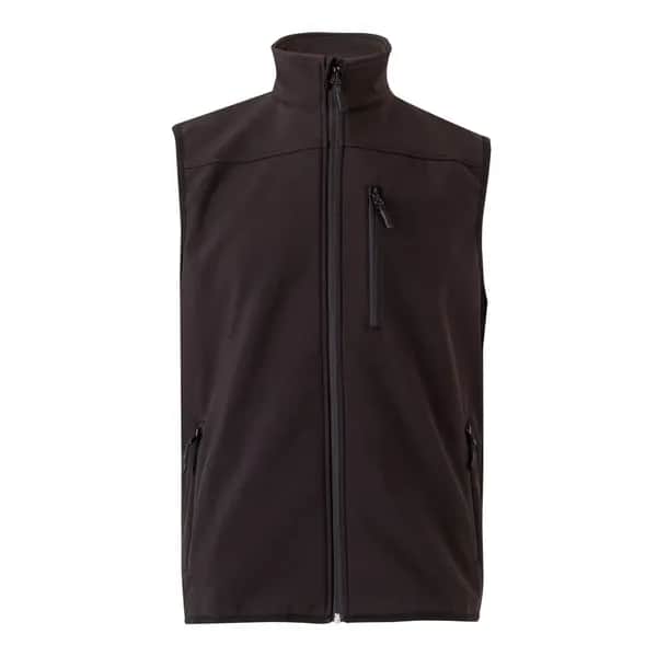 Softshell-Weste (280 g/m²), mit Polarfutter, aus Polyester (94 %) und Elastan (6 %) - VL VARUNA - Schwarz