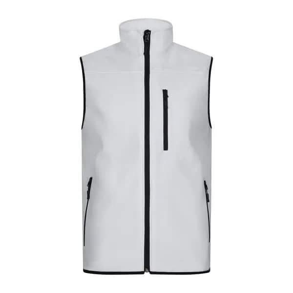 Softshell-Weste (280 g/m²), mit Polarfutter, aus Polyester (94 %) und Elastan (6 %) - VL VARUNA - Weiß