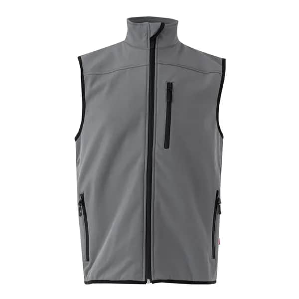 Softshell-Weste (280 g/m²), mit Polarfutter, aus Polyester (94 %) und Elastan (6 %) - VL VARUNA - Grau