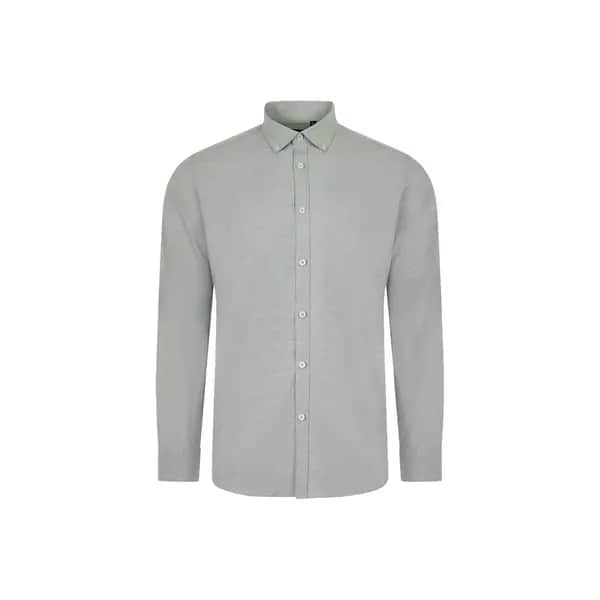 Hemd Oxford (180 g/m²) für Herren, aus Baumwolle (50 %), Polyester (45 %) und Elasthan (5 %) - VL PRITHVI MAN - Grün