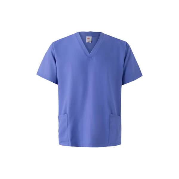 Kurzarm-Tunika (140 g/m²), aus 100 % Mikrofaser - VL FLORA - Blau