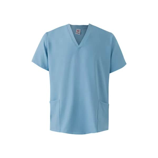 Kurzarm-Tunika (140 g/m²), aus 100 % Mikrofaser - VL FLORA - Pastellblau