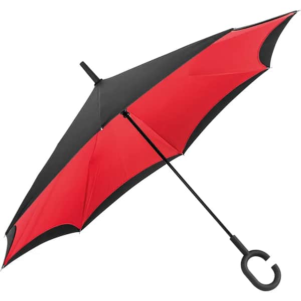 Umklappbarer Regenschirm aus 190T Pongee OLIVIA - rot