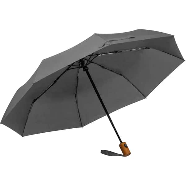Regenschirm aus recyceltem Polyester MALWINA - grau