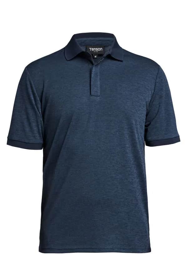 TXlite Melange Polo Men - Dunkelmarineblau