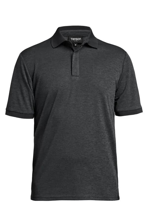 TXlite Melange Polo Men - Schwarz
