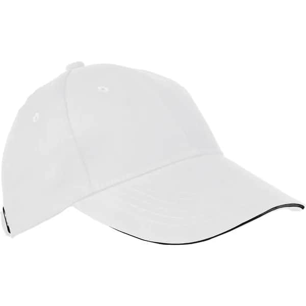 6 Panel Sandwich Baseball Cap CURTIS - weiss