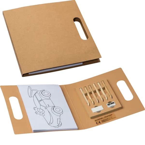 Malbuch in recyceltem Einband CORNELIA - braun