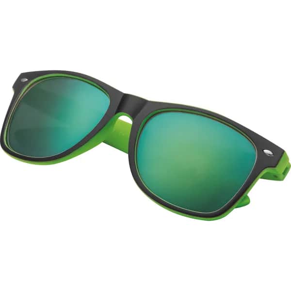 Sonnenbrille aus Kunststoff mit verspiegelten Gläsern, UV 400 Schutz ILONA - grün