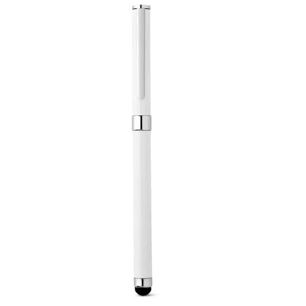 Rollerball aus Edelstahl mit Touchpen-Spitze - TOUCH - Weiß
