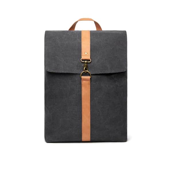 VINGA Bosler Rucksack aus GRS recyceltem Canvas - schwarz