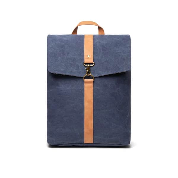 VINGA Bosler Rucksack aus GRS recyceltem Canvas - navy blau