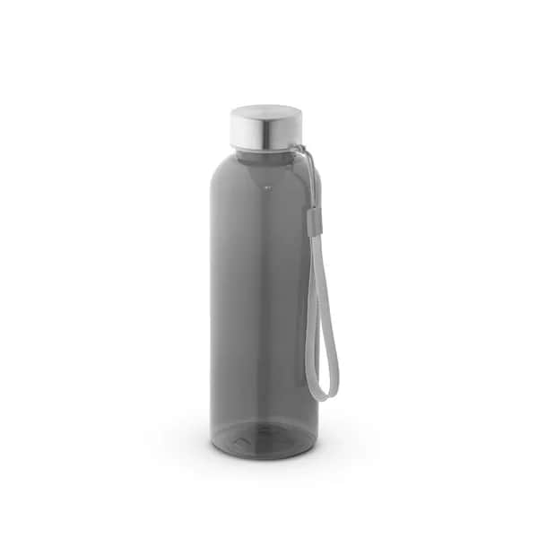 Trinkflasche (600ml) aus recyceltem PET (100% rPET) mit glänzender transluzenter Oberfläche - ENDERS M - Schwarz