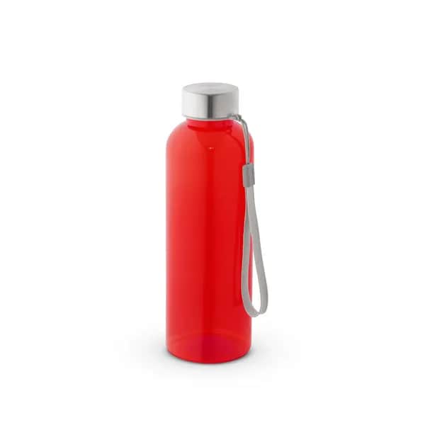 Trinkflasche (600ml) aus recyceltem PET (100% rPET) mit glänzender transluzenter Oberfläche - ENDERS M - Rot