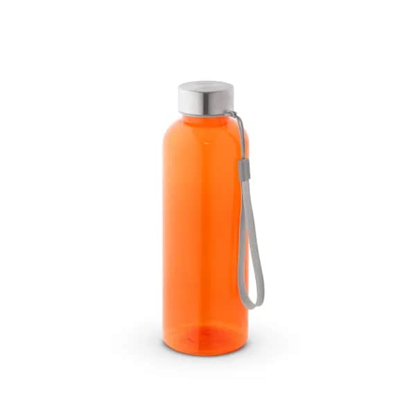 Trinkflasche (600ml) aus recyceltem PET (100% rPET) mit glänzender transluzenter Oberfläche - ENDERS M - Orange