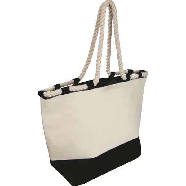 Jutetasche mit Kordel LIANA - schwarz
