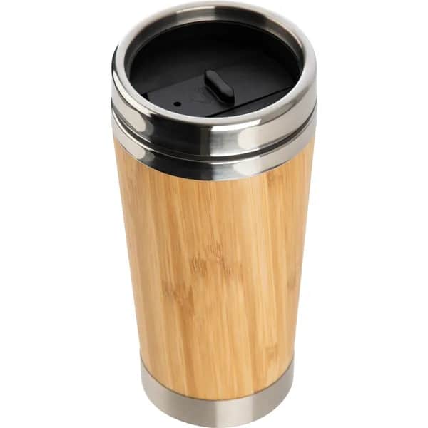 Edelstahlbecher mit Bambusummantelung, 400 ml CHRISTOPH - beige