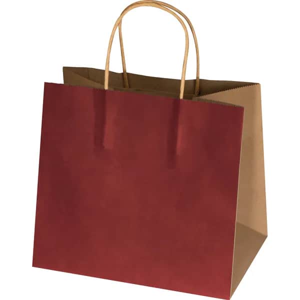 Recycelte Papiertasche klein HILARY - burgund