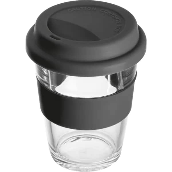 Becher aus Glas, 300ml AMANDA - schwarz