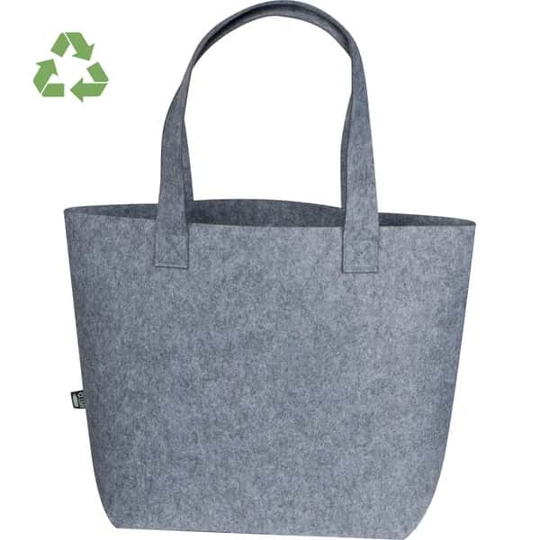 Shopper aus RPET Filz DONATELLA - grau
