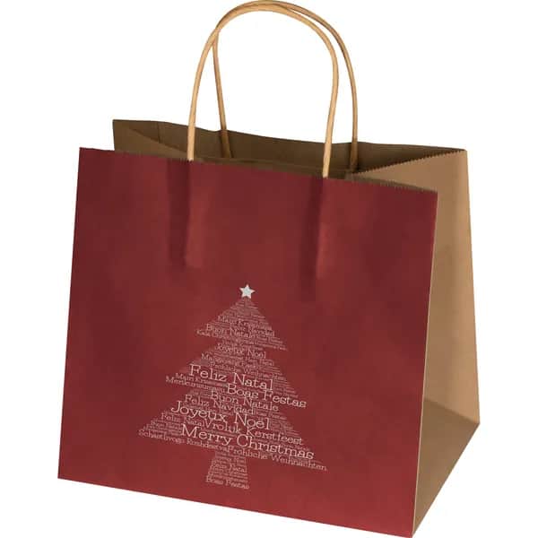 Weihnachtstasche klein - burgund