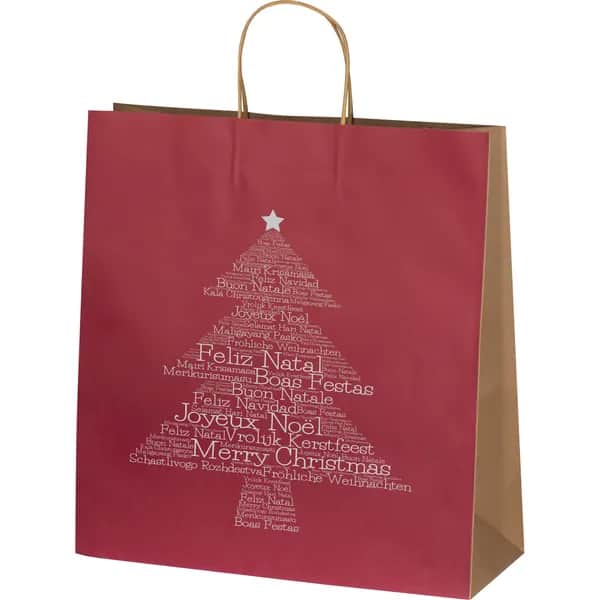 Weihnachtstasche groß - burgund