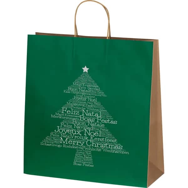 Weihnachtstasche groß - grün