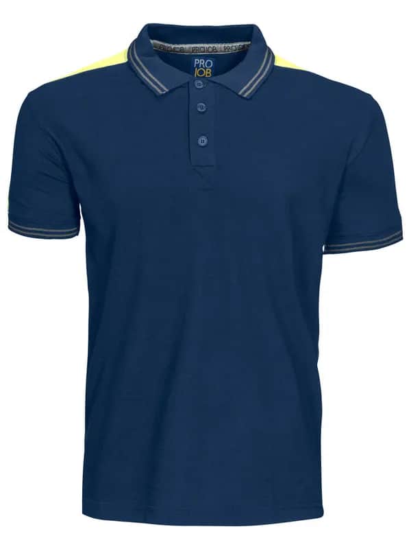 2018 POLO PIQUE - Marine/Gelb