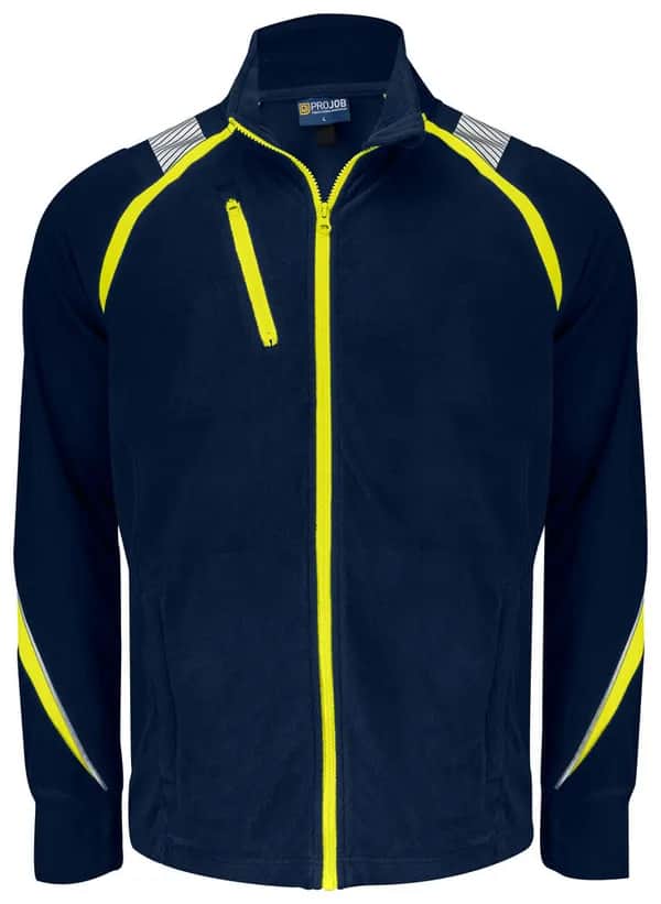2328 MICROFLEECE-JACKE - Gelb/Marine