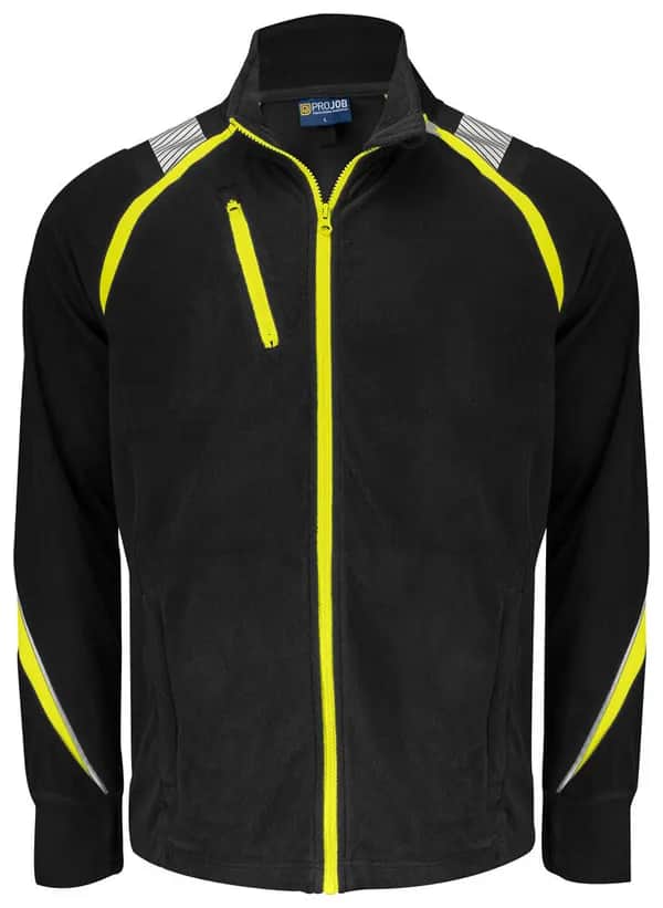 2328 MICROFLEECE-JACKE - Schwarz/gelb