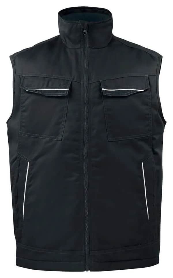 5704 GEFÜTTERTE WESTE - Schwarz