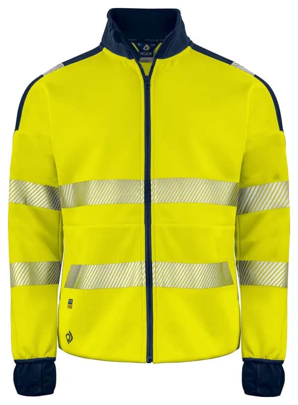 6109 SWEATSHIRT EN ISO 20471 KLASSE 3/2 - Gelb/Marine