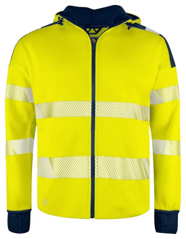 6110 Kapuzenjacke EN ISO 20471 Klasse 3/2 - Gelb/Marine