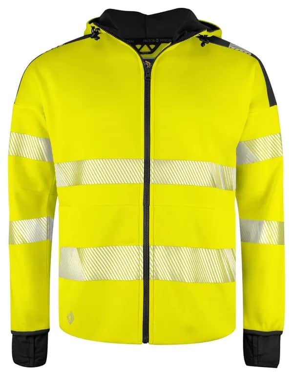 6110 Kapuzenjacke EN ISO 20471 Klasse 3/2 - Gelb/Schwarz