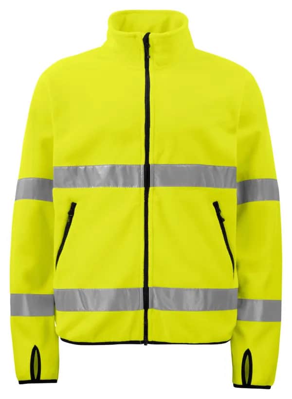 6327 FLEECE JACKE EN ISO 20471 KLASSE 3 - Gelb/Schwarz