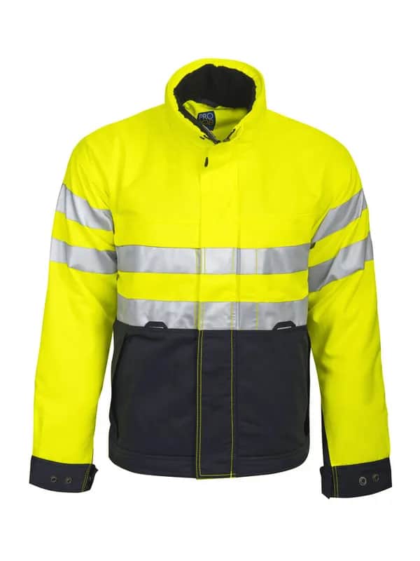 6407 GEFÜTTERTE JACKE EN ISO 20471 KLASSE 3 - Gelb/Marine
