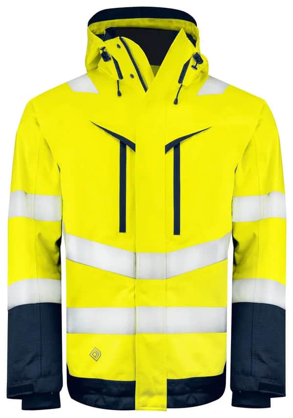 6453 FUNKTIONSJACKE EN ISO 20471 KLASSE 3 - Gelb/Marine