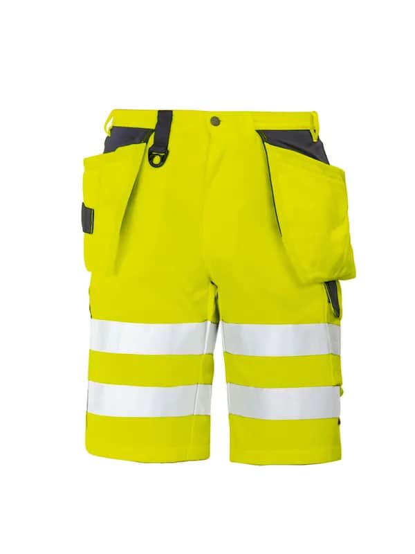 6503 SHORTS EN ISO 20471 KLASSE 2/1 - Gelb/Marine