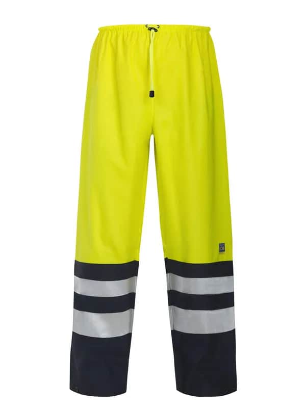 6504 REGENHOSE EN ISO 20471 KLASSE 2 - Gelb/Marine