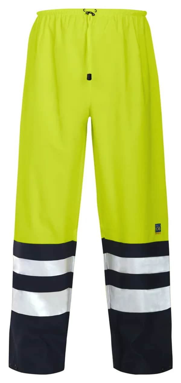 6504 REGENHOSE EN ISO 20471 KLASSE 2 - Gelb/Schwarz