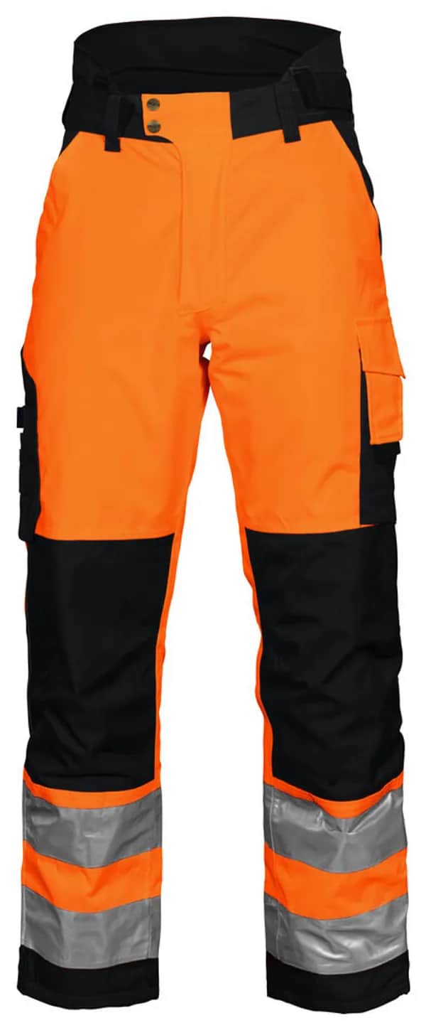 6514 GEFÜTTERTE HOSE HV EN ISO 20471 KLASSE 2 - Orange/Schwarz