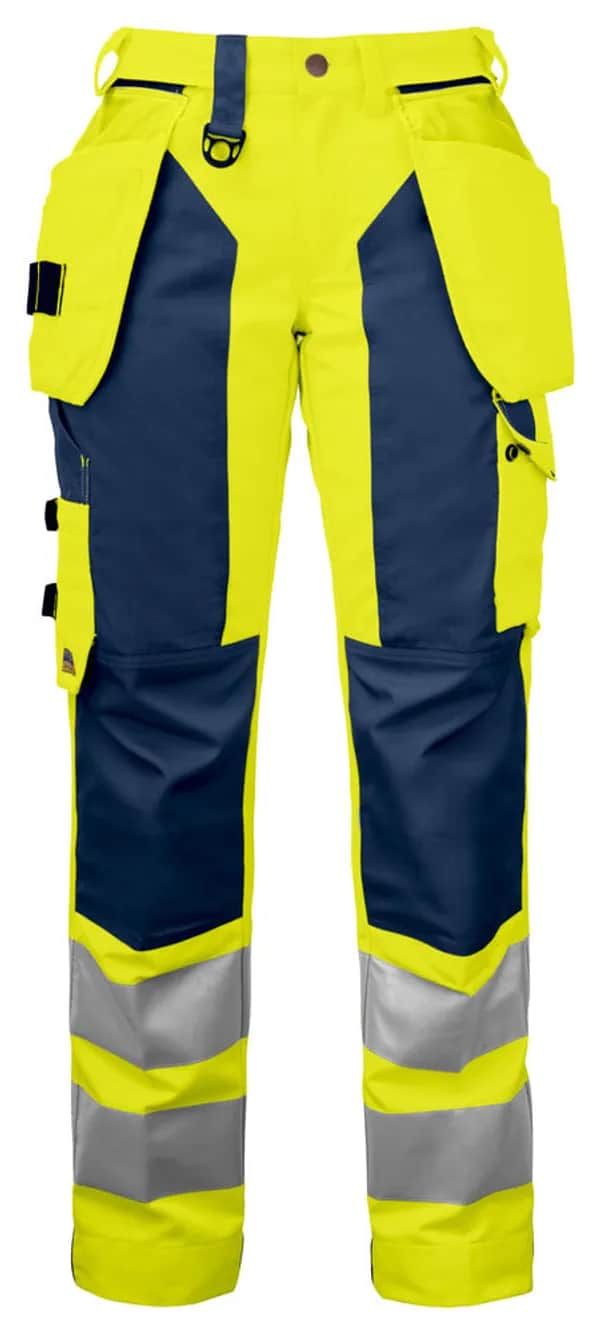 6519 DAMEN ARBEITSHOSE EN ISO 20471 KLASSE 2 - Gelb/Marine