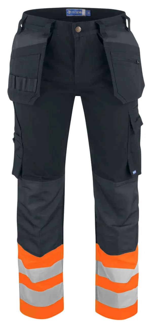 6530 ARBEITSHOSE EN ISO 20471 KLASSE 1 - Orange/Schwarz