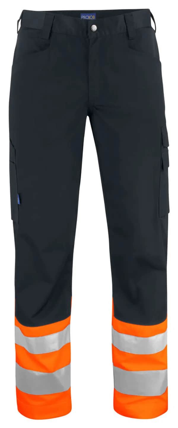 6533 ARBEITSHOSE EN ISO 20471 KLASSE 1 - Orange/Schwarz