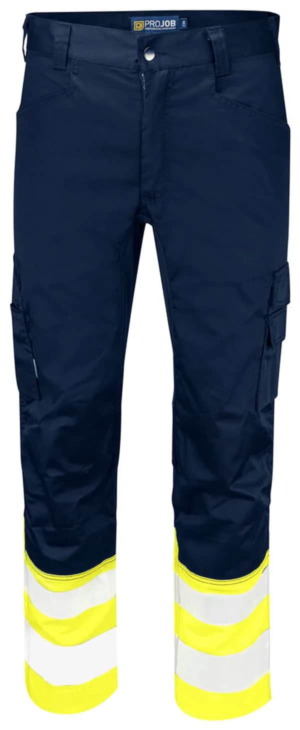 6537 SERVICEHOSE STRETCH EN ISO 20471 KLASSE 1 - Gelb/Marine